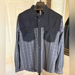 Harley-Davidson Black and Gray Men's Shirt